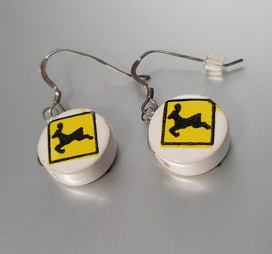 2970-Sterling Silver Hook Deer Earrings