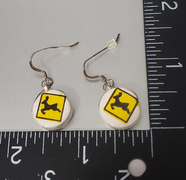 2970-Sterling Silver Hook Deer Earrings