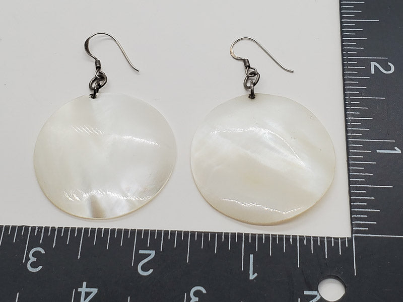 2730-Shell Sterling Dangle Earrings