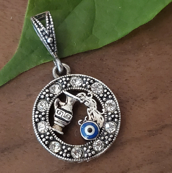 KLAS Aquarius Zodiac Sterling Silver Pendant