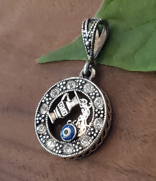 KLAS Aquarius Zodiac Sterling Silver Pendant