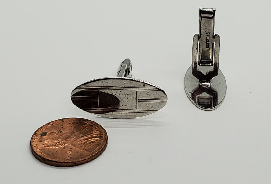 2038-Vintage Sterling Cufflinks