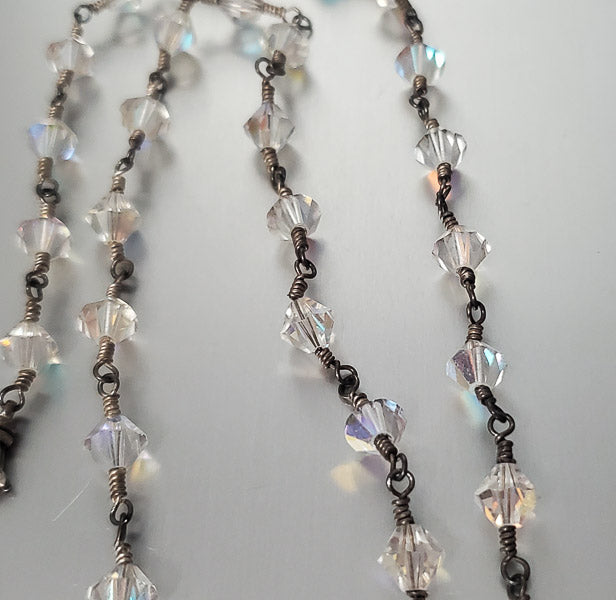 3200-Crystal Sterling Silver Necklace