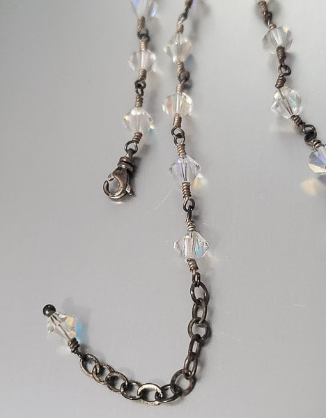 3200-Crystal Sterling Silver Necklace