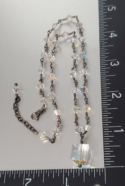 3200-Crystal Sterling Silver Necklace