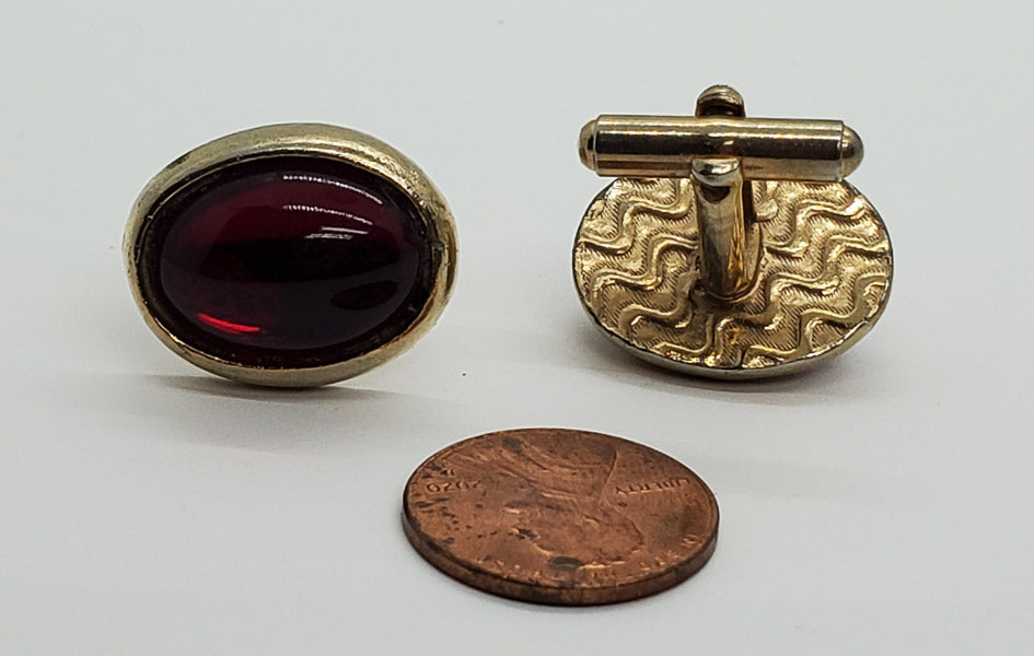 2654-Glass Vintage Cufflinks
