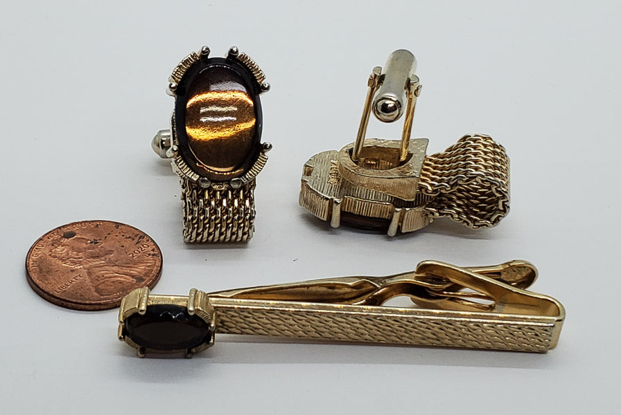1933-Swank Vintage Cufflinks and Tie Clip