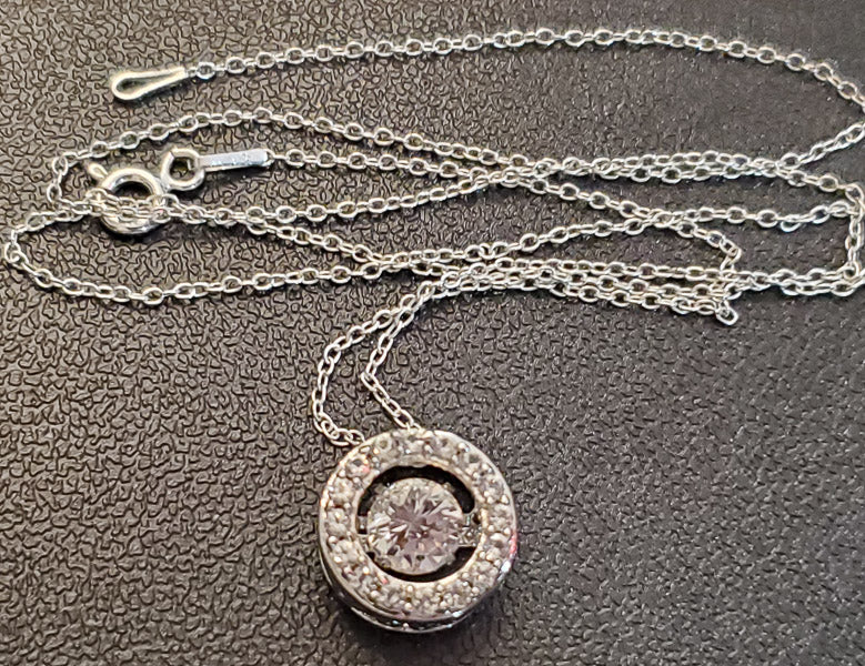 Sterling Sapphire Hearts in Rhythm Necklace