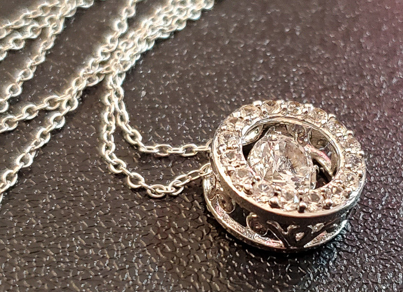 Sterling Sapphire Hearts in Rhythm Necklace