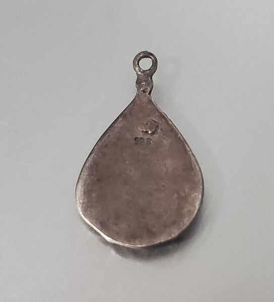 2862-Sterling Silver Abalone Heart Pendant or Charm