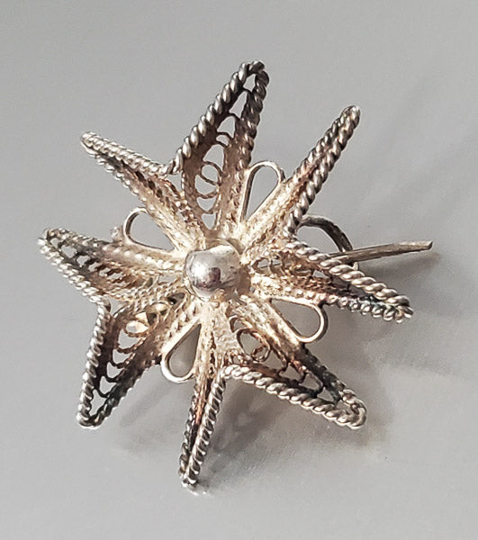 3530-800 Silver Filigree Cross Brooch