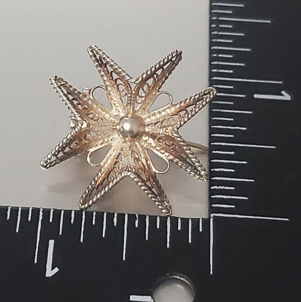 3530-800 Silver Filigree Cross Brooch