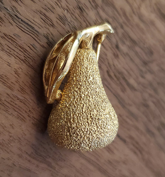HATTIE CARNEGIE Vintage Pear Brooch
