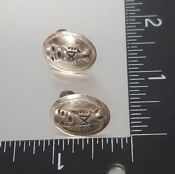 3544-Screw-back Vtg Earrings