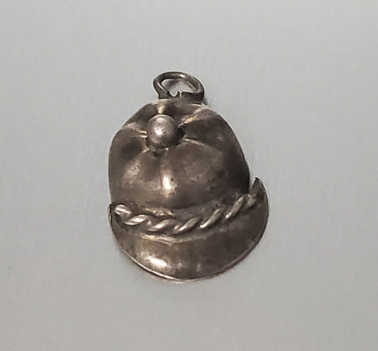 3546-Vtg Baseball Cap Sterling Silver Charm