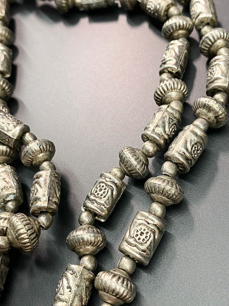 5129-Silver Metal Beaded Necklace