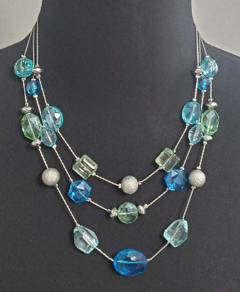 5166-Glass Layered Necklace