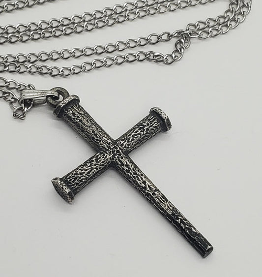 NLD Vintage Tethered Sterling Cross Necklace