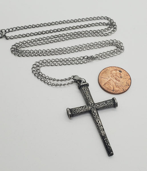 NLD Vintage Tethered Sterling Cross Necklace