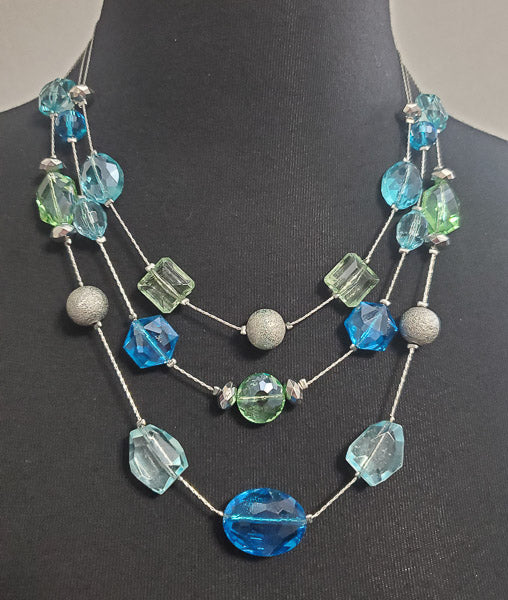 5166-Glass Layered Necklace