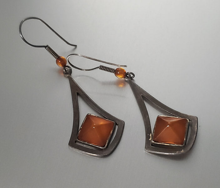 3614-Sterling Silver Resin Earrings
