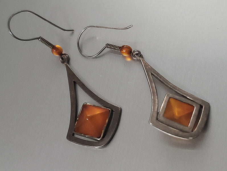 3614-Sterling Silver Resin Earrings