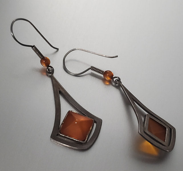 3614-Sterling Silver Resin Earrings