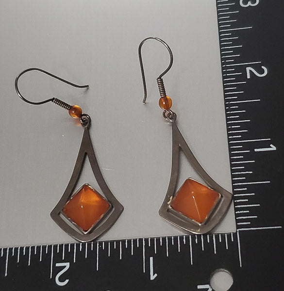 3614-Sterling Silver Resin Earrings