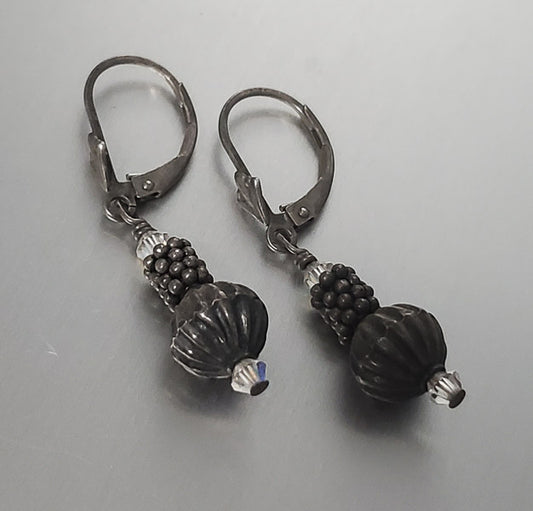 3620-Bali Style Sterling Silver Earrings
