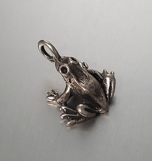 3638-Sterling Silver Frog Pendant