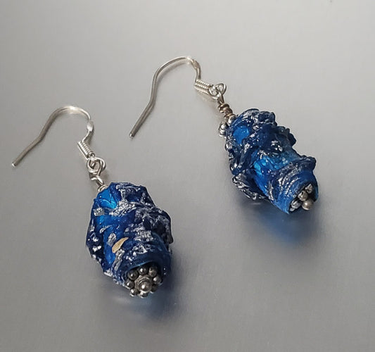 3646-Sterling Silver Foam Earrings