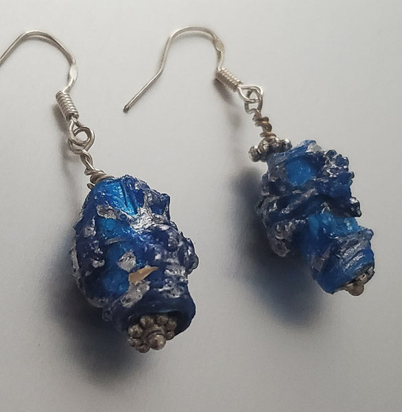 3646-Sterling Silver Foam Earrings