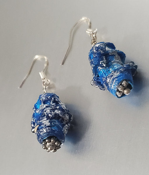 3646-Sterling Silver Foam Earrings