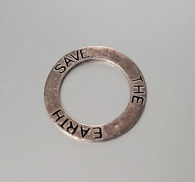 2884-Sterling Silver Quote Disk Pendant or Charm
