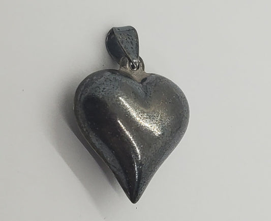 Vintage Sterling Puffy Heart Pendant