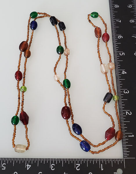 68-Art Glass Beaded Necklace