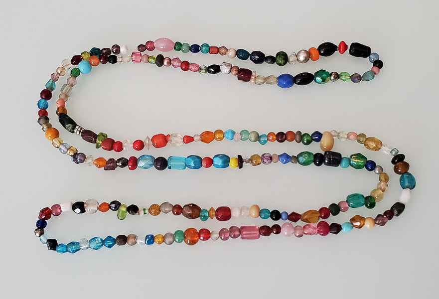 5974-Colorful Art Glass Beaded Necklace
