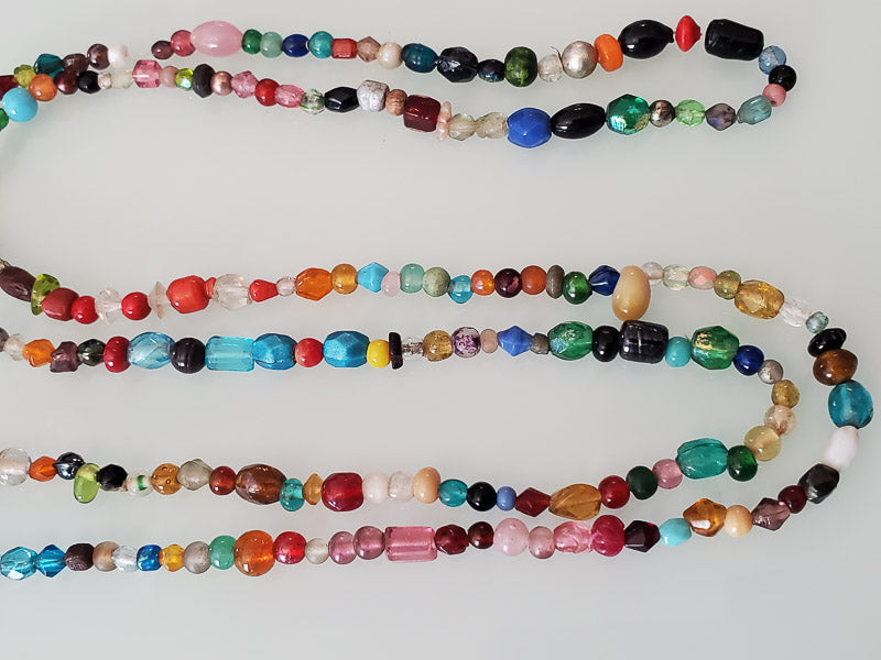 5974-Colorful Art Glass Beaded Necklace