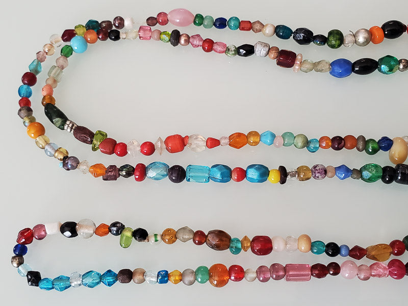 5974-Colorful Art Glass Beaded Necklace