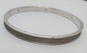 Genuine Diamond Sterling Silver Bangle Bracelet