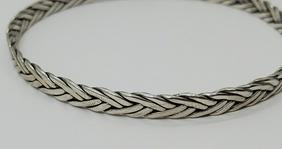 MEXICO Sterling Silver Braided Bangle