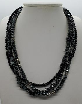 N1094 Retired Silpada Sterling Silver Hematite Necklace