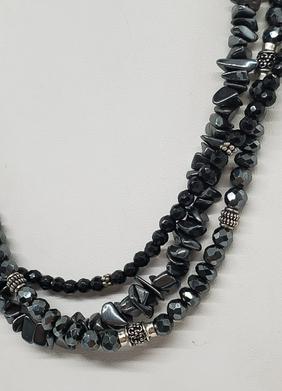 N1094 Retired Silpada Sterling Silver Hematite Necklace