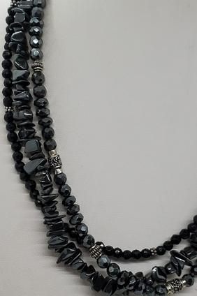 N1094 Retired Silpada Sterling Silver Hematite Necklace