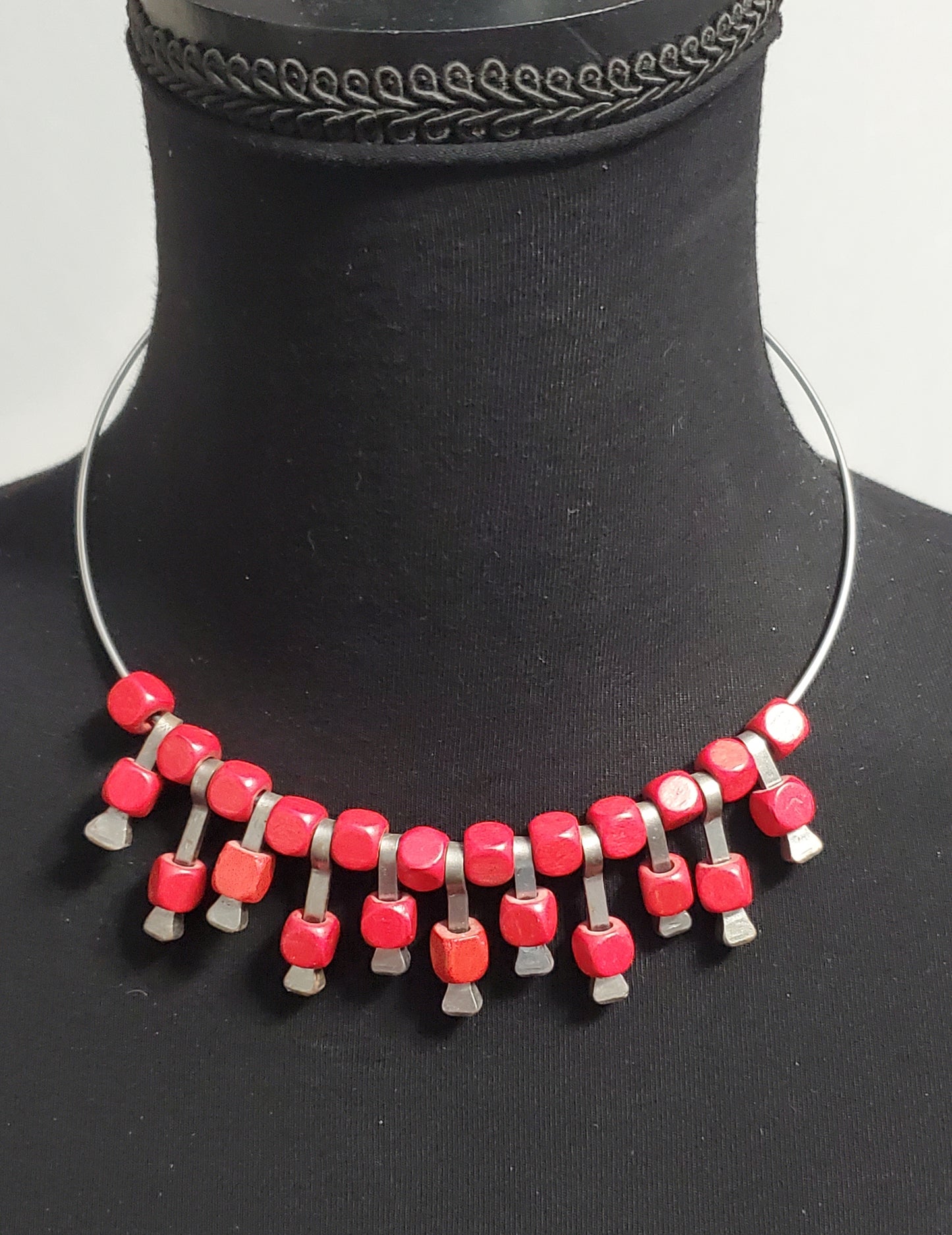 5232-Died Wood Necklace