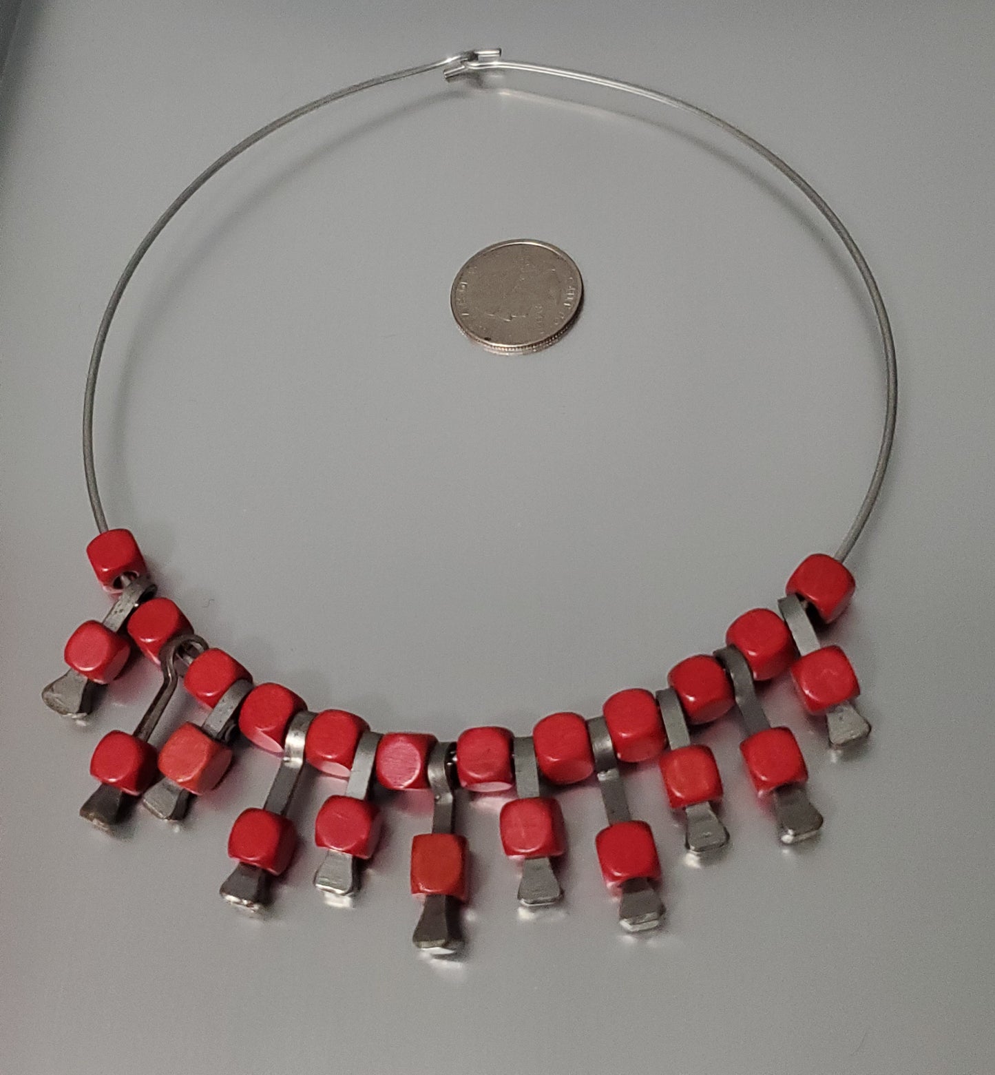 5232-Died Wood Necklace