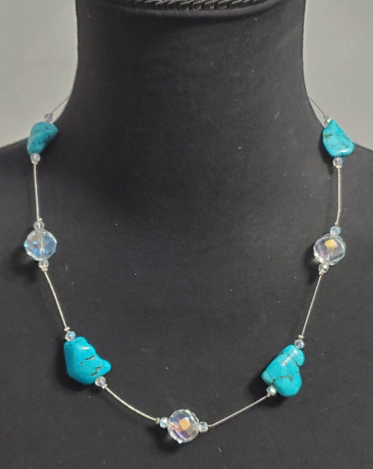 5238-Stone & Glass Necklace