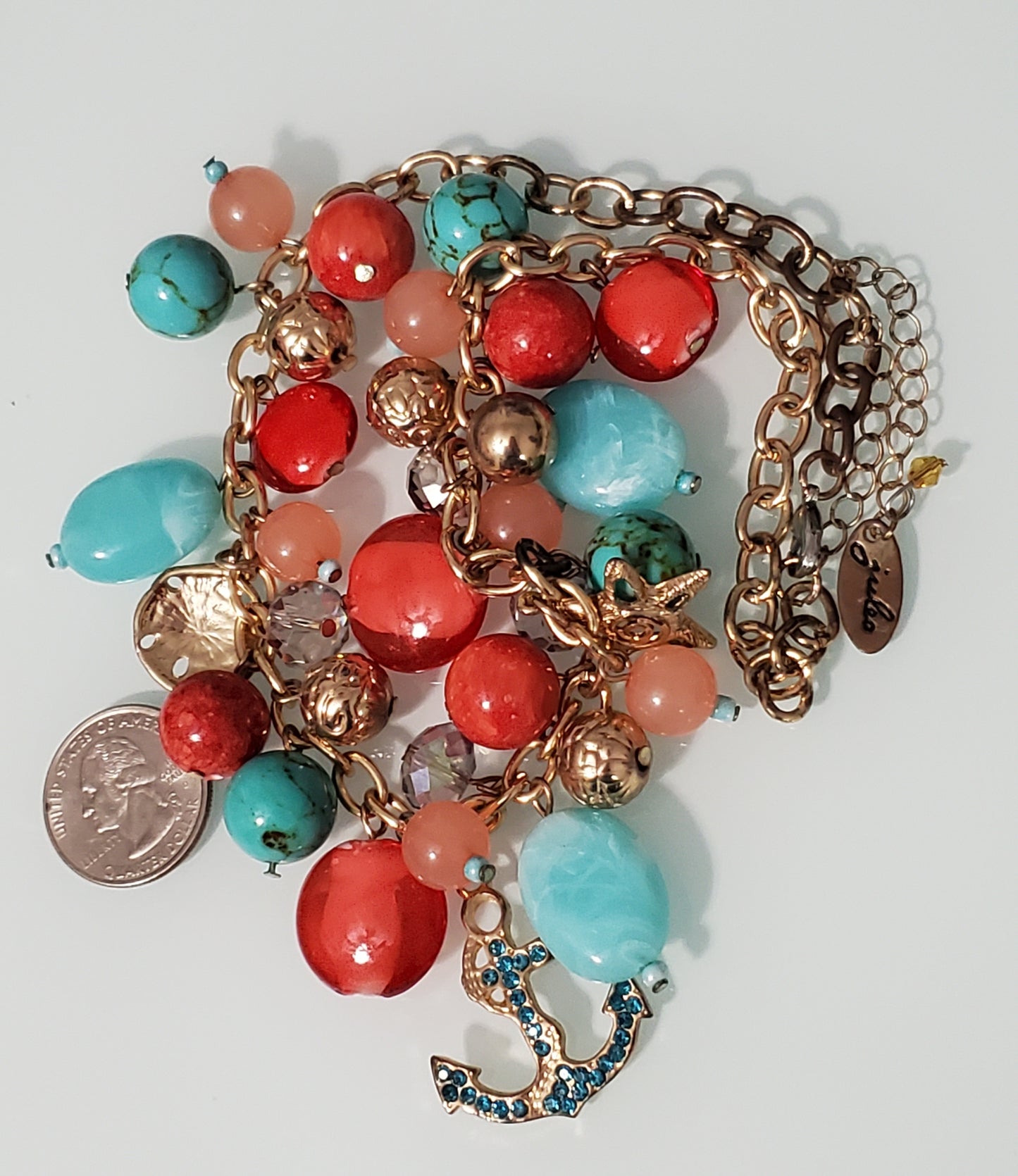 5456-Julea Glass & Resin Necklace