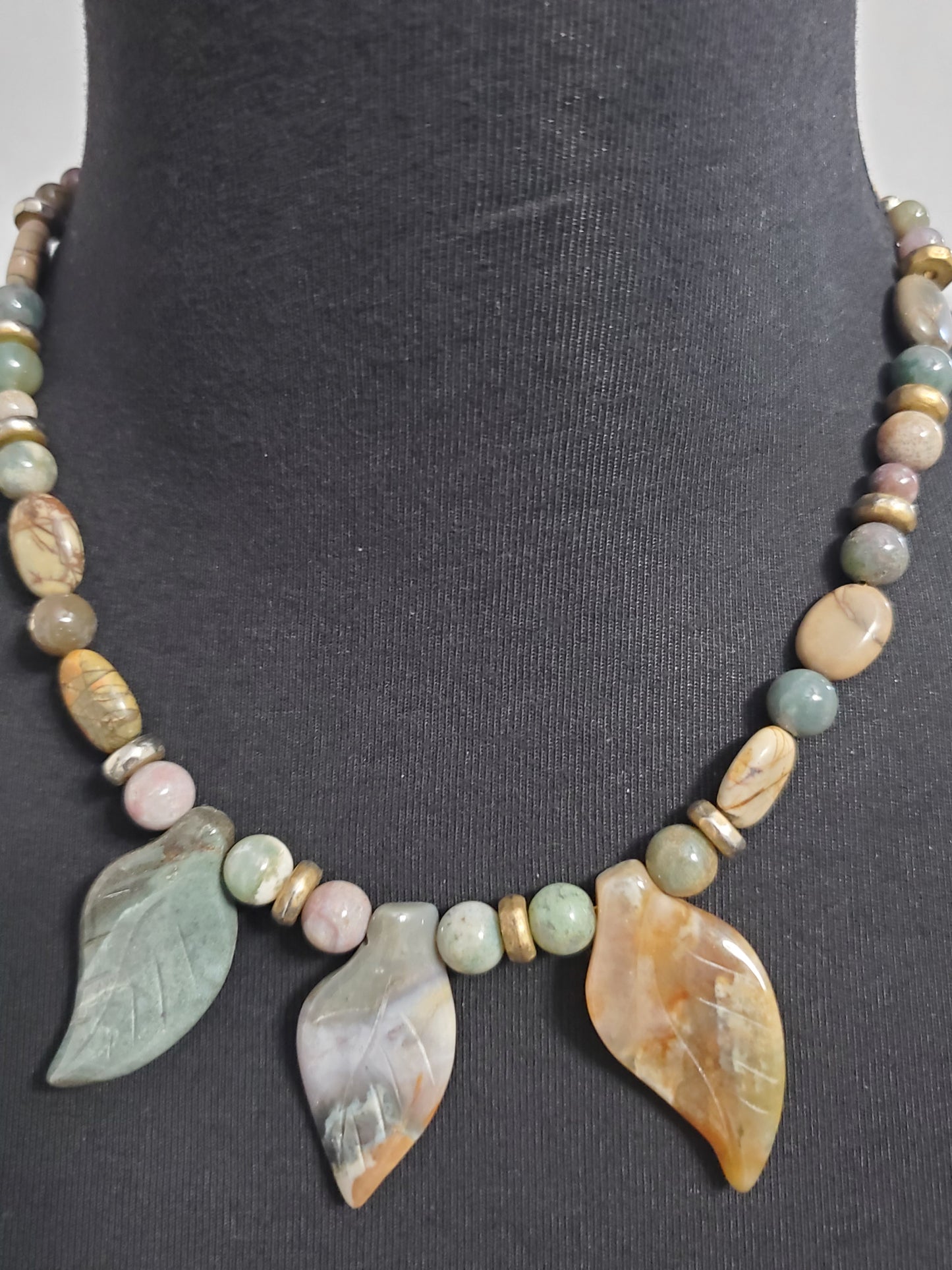 5490-Carved Stone Necklace