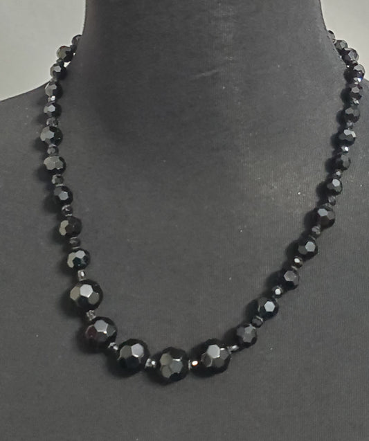 5492-Faceted Glass Heavy Necklace